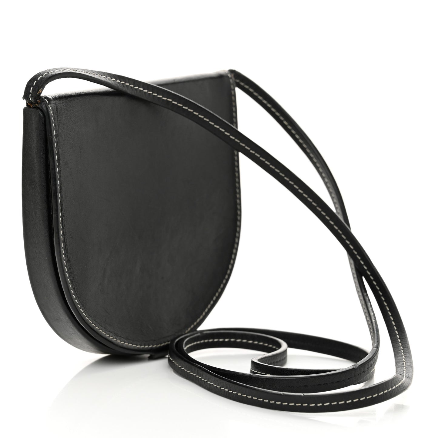 Soft Calfskin Mini Heel Pouch Black