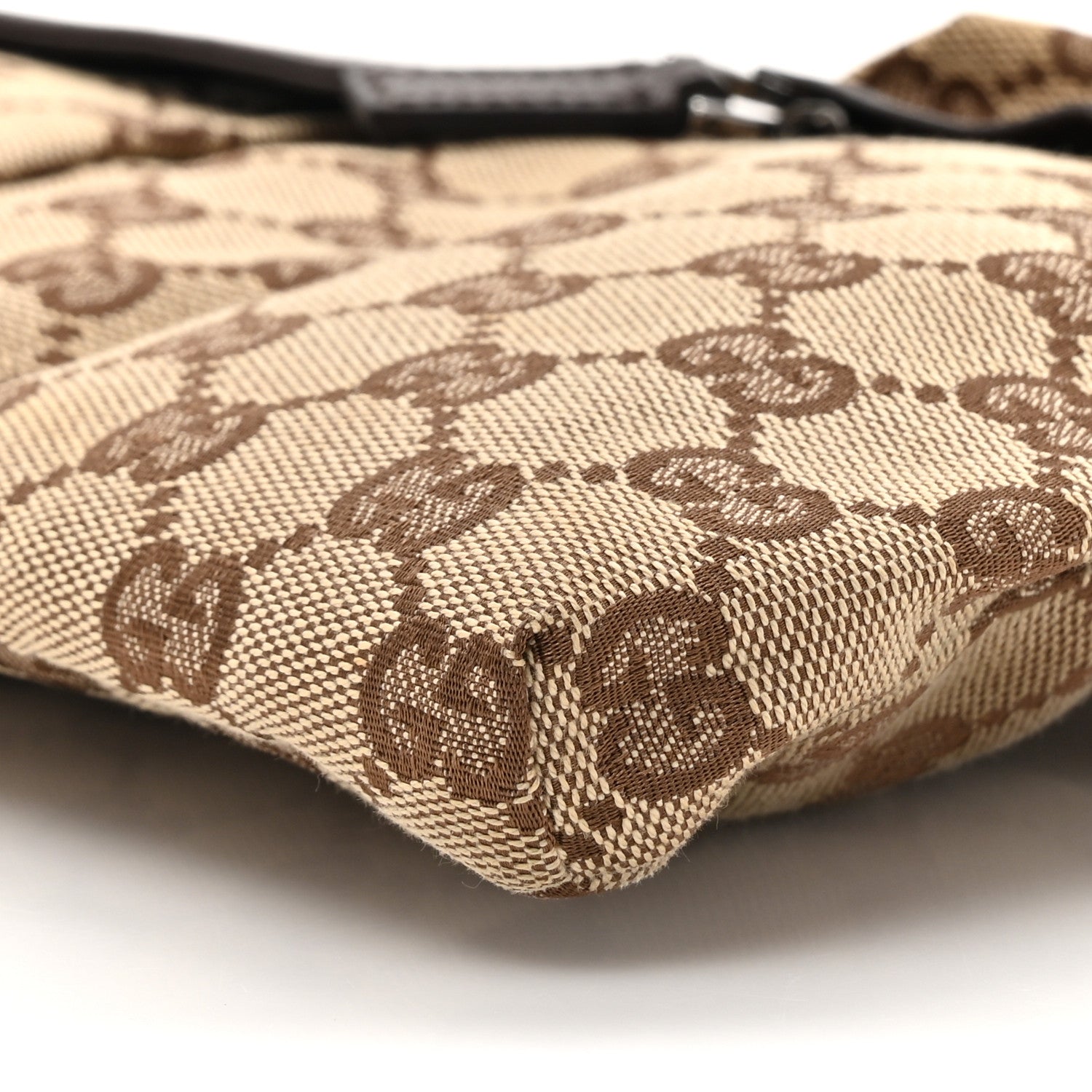 Gucci GG Monogram Double Pocket Belt Bag Dark Brown 9 of 12