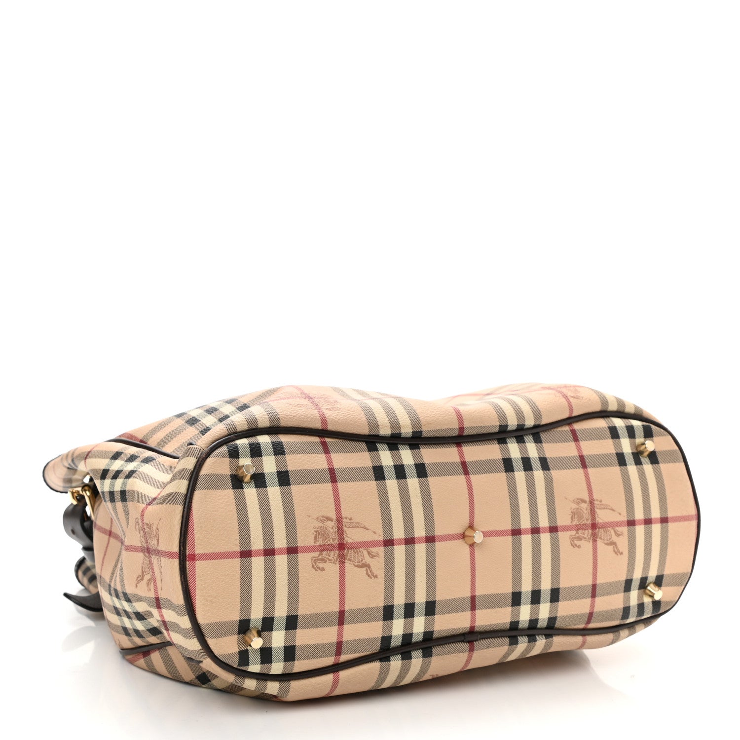 Burberry Haymarket Check Medium Walden Belted Hobo Chocolate 4 of 10