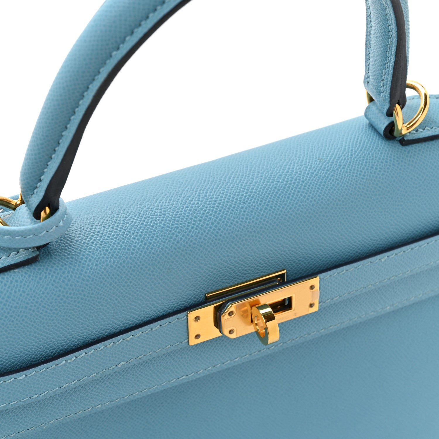 Hermes Madame Calfskin Kelly Sellier 25 Bleu Du Nord 13 of 13