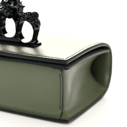 Alexander McQueen Calfskin Mini Jeweled Knuckle Satchel Khaki Green 9 of 11