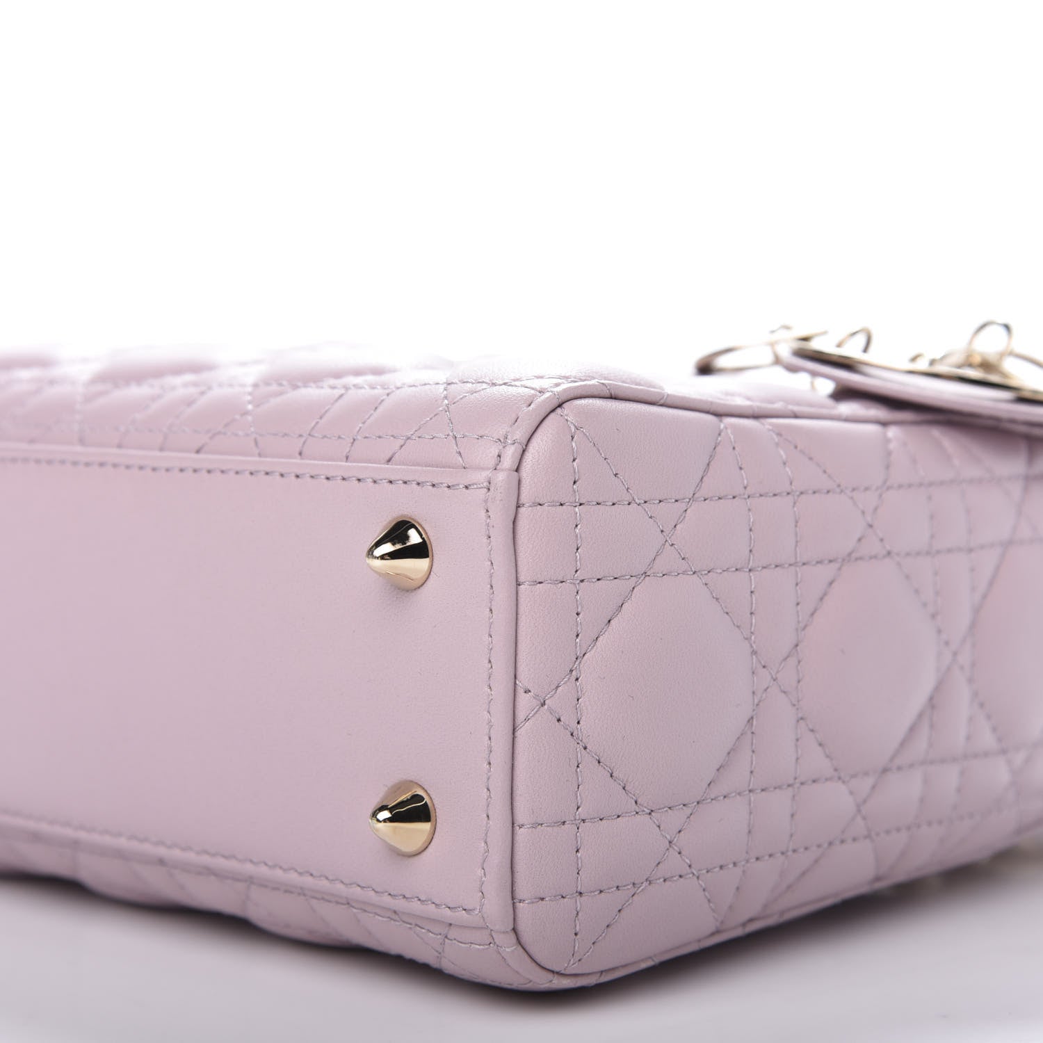 Christian Dior Lambskin Cannage Small Lady Dior Pink 7 of 12