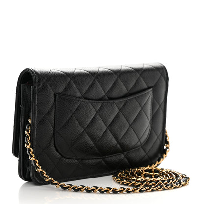 Chanel Caviar Quilted Wallet on Chain WOC Black 3 of 13