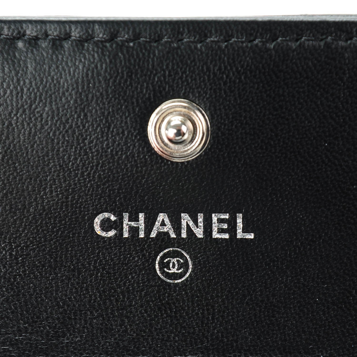 Chanel Lambskin Quilted Compact Boy Wallet Black 6 of 8