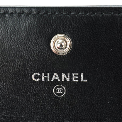Chanel Lambskin Quilted Compact Boy Wallet Black 6 of 8
