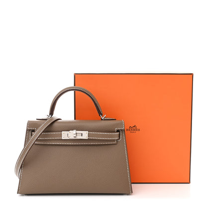 Hermes Epsom Mini Kelly Sellier 20 Etoupe 13 of 13