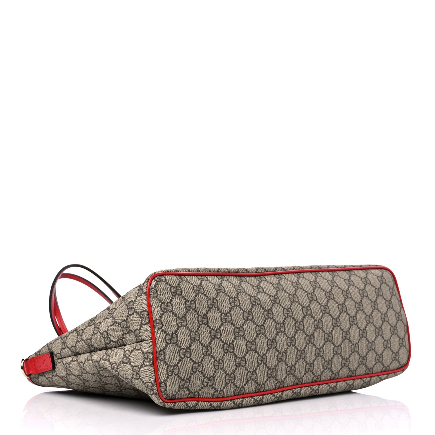 Gucci GG Supreme Monogram Medium Zippered Tote Red 4 of 10