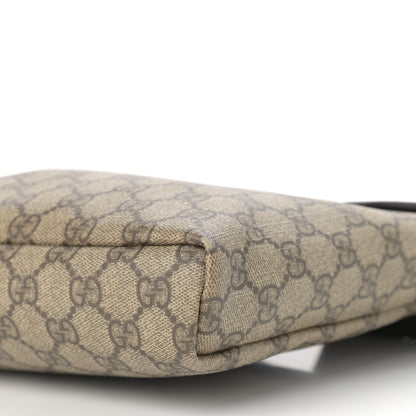 Gucci GG Supreme Monogram Selleria Calfskin Small Flap Messenger Bag Beige Ebony Cocoa Dark Chocolate 10 of 13