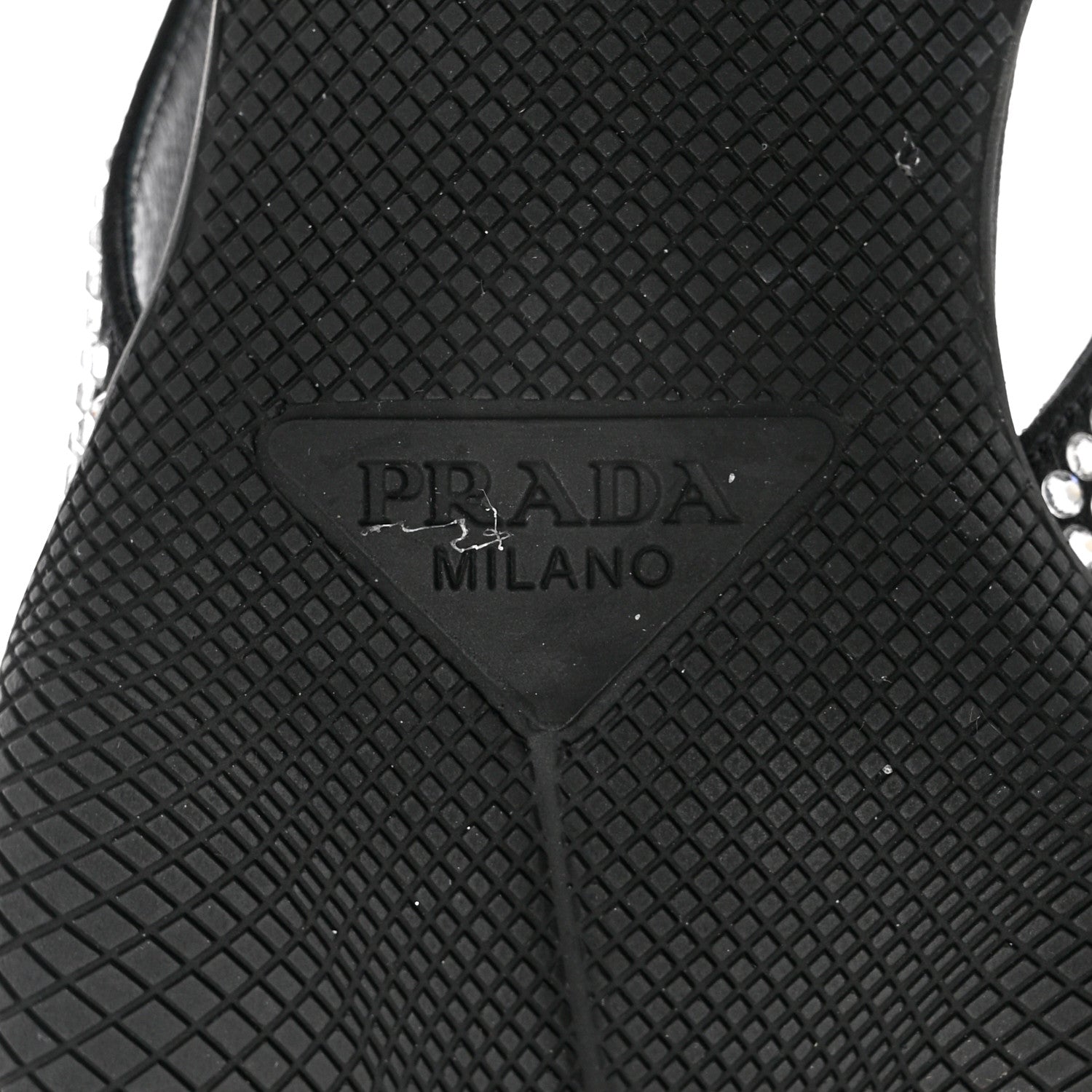 Prada Satin Crystal Logo 45mm Slingback Pumps 39.5 Cristal 8 of 9