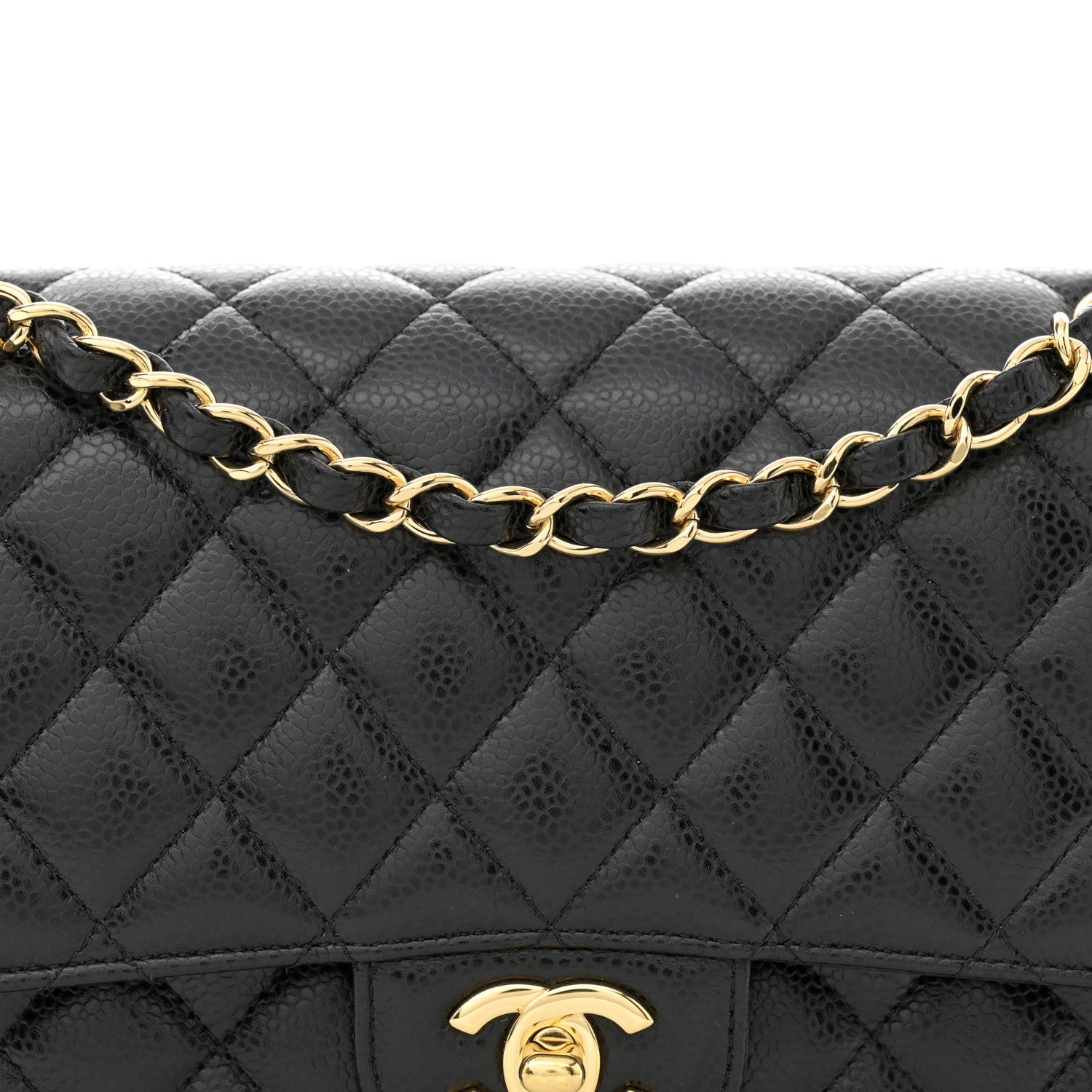 Chanel Caviar Quilted Medium Double Flap Black 8 of 11