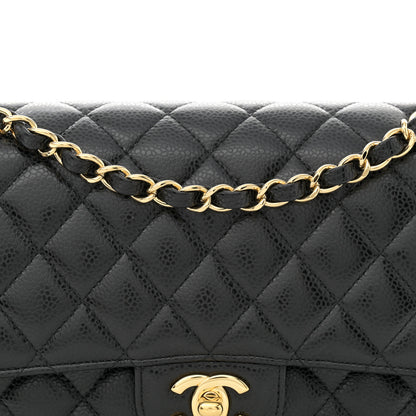 Chanel Caviar Quilted Medium Double Flap Black 8 of 11