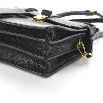 Miu Miu Goatskin Bandoliera Madras Shoulder Bag Black 7 of 9