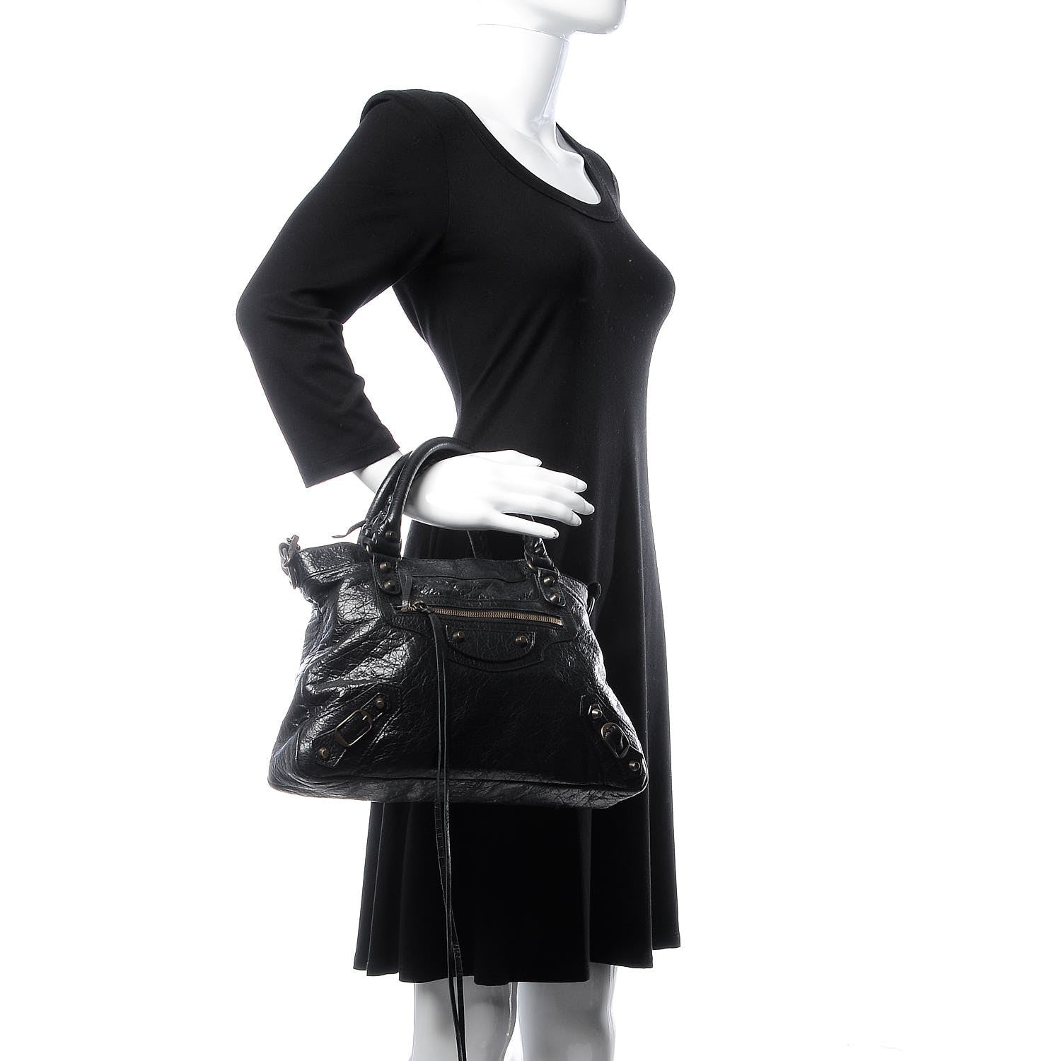 Balenciaga Agneau Classic Hardware Town Black 2 of 8