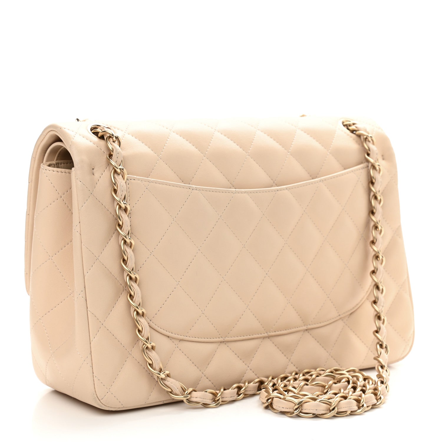 Chanel Lambskin Quilted Jumbo Double Flap Beige Clair 3 of 10