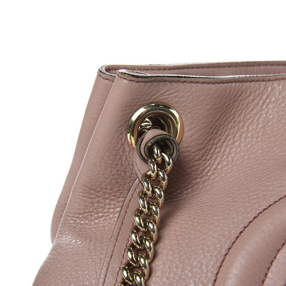 Gucci Pebbled Calfskin Medium Soho Chain Shoulder Bag Dark Cipria 16 of 22