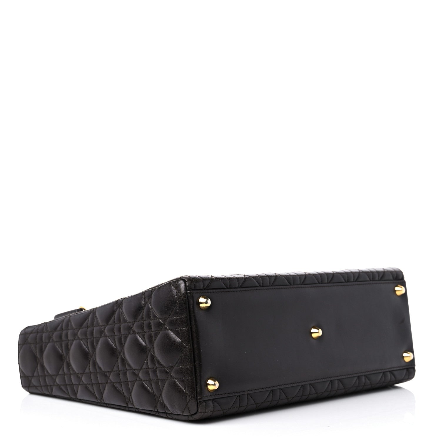 Christian Dior Lambskin Cannage Large Lady Dior Dark Brown 4 of 16