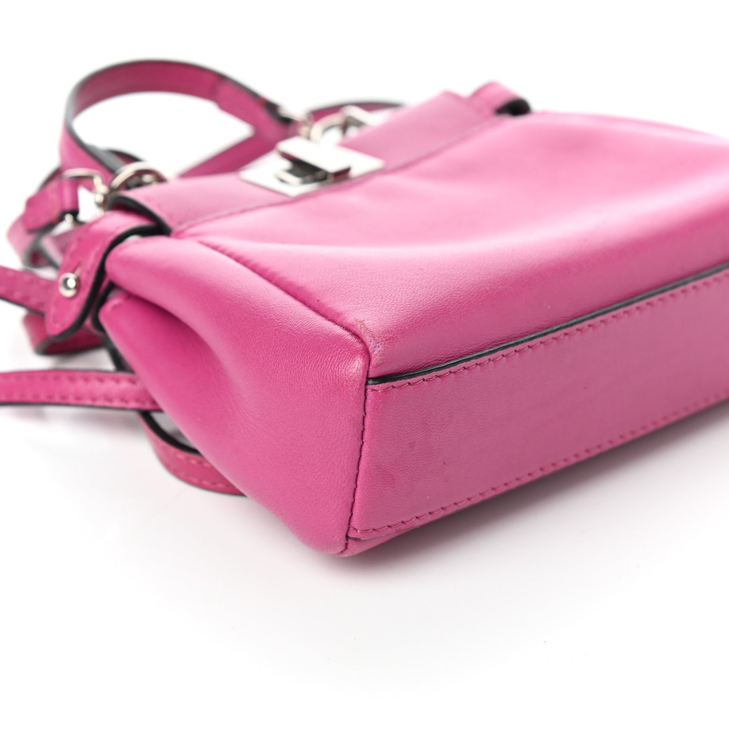 Nappa Micro Peekaboo Iconic Satchel Magenta