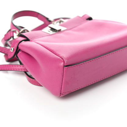 Fendi Nappa Micro Peekaboo Iconic Satchel Magenta 9 of 10