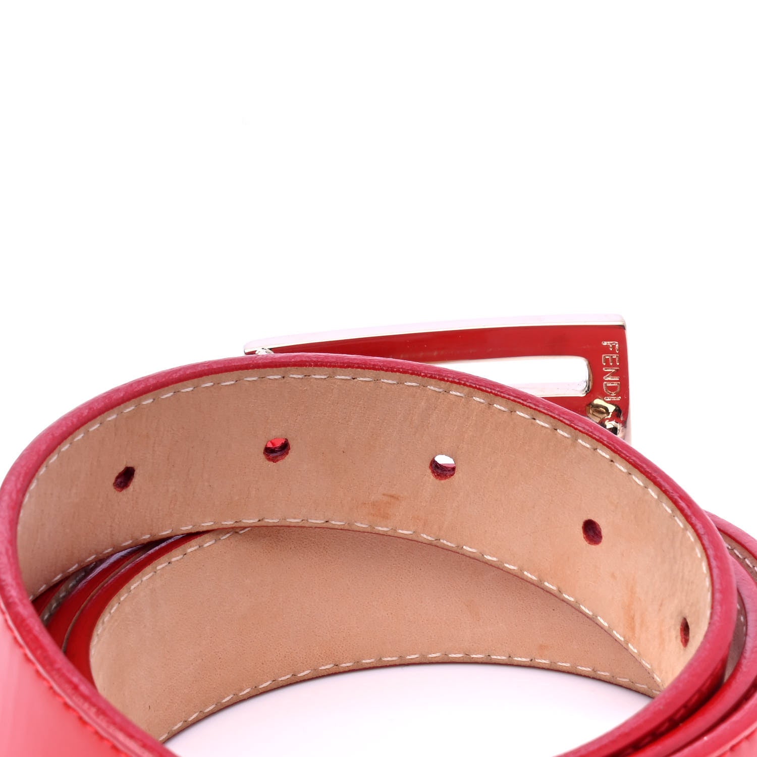 Fendi Patent FF Belt 95 38 Red 3 of 5