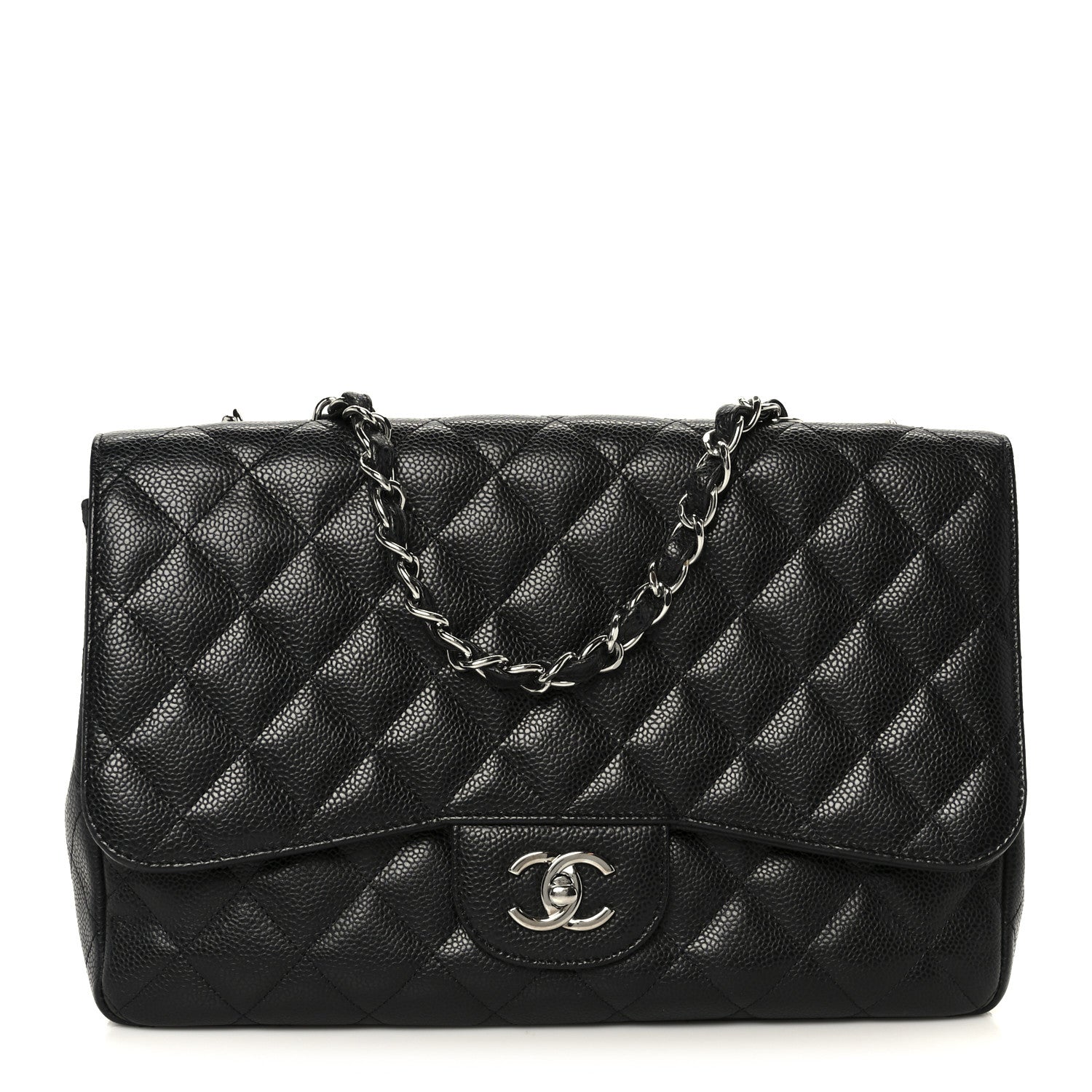 Chanel Caviar Quilted Jumbo Double Flap Black 1 of 11
