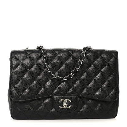Chanel Caviar Quilted Jumbo Double Flap Black 1 of 11