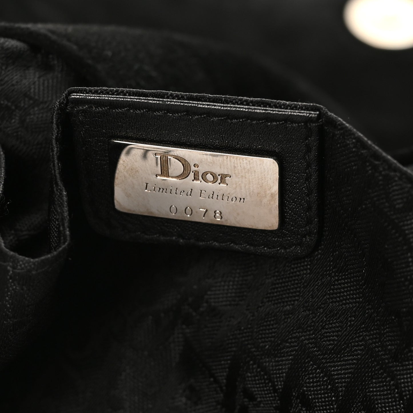 Calfskin Crystal Studded Peace Shoulder Bag Black