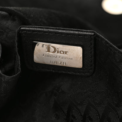 Christian Dior Calfskin Crystal Studded Peace Shoulder Bag Black 7 of 10
