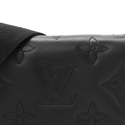 Louis Vuitton Calfskin Bubblegram Wallet On Strap Black 7 of 13