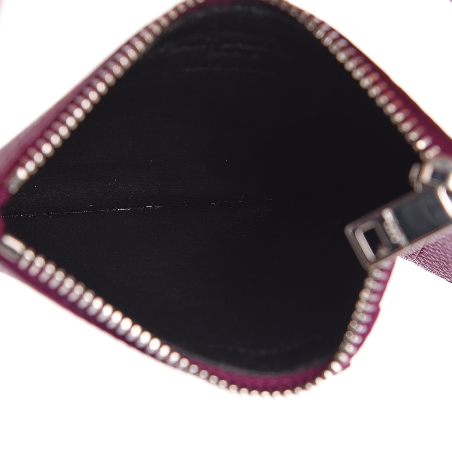 Saint Laurent Grained Calfskin 5 Fragments Zip Pouch Card Holder Pivoine 10 of 10