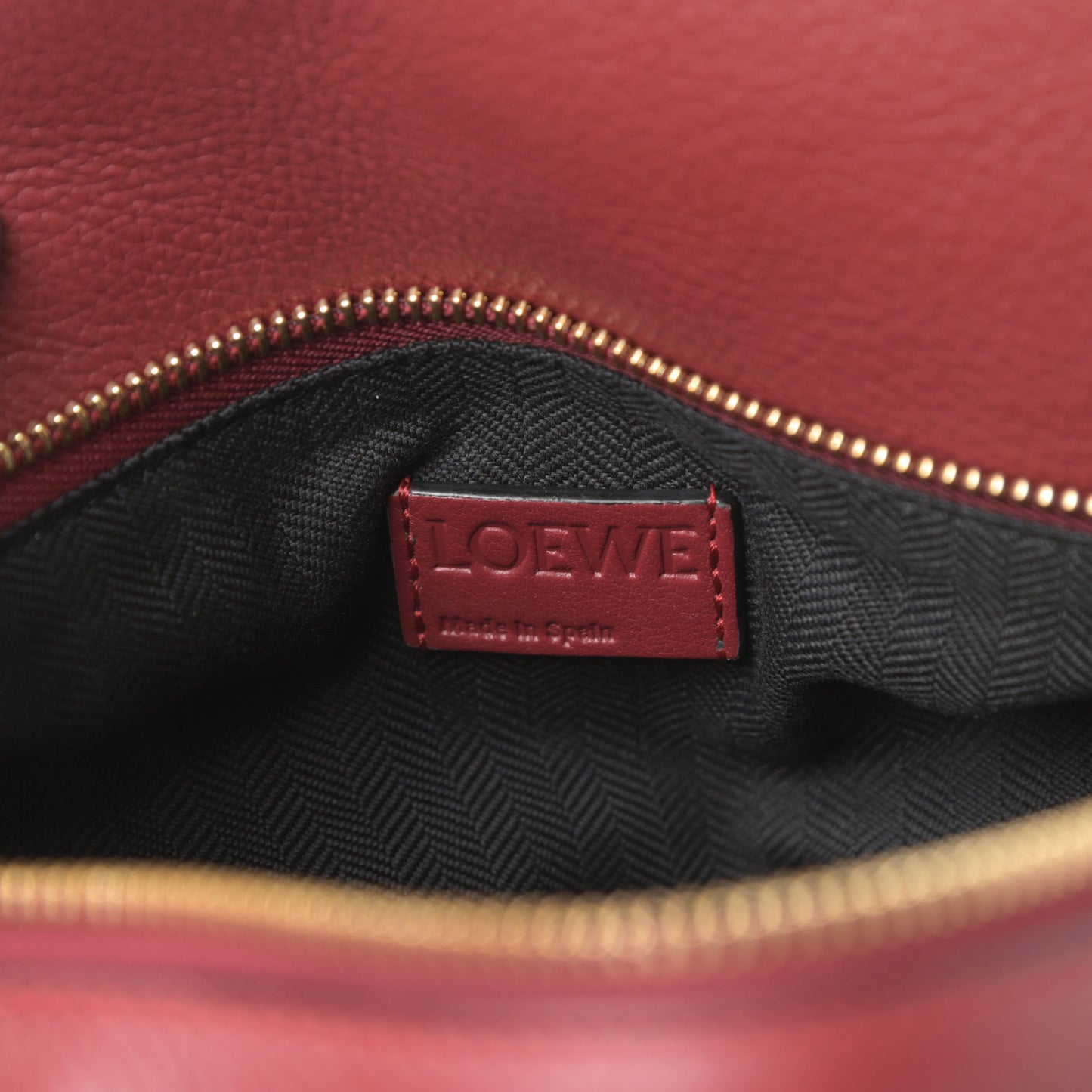 Calfskin Colorblock Medium Puzzle Bag Red