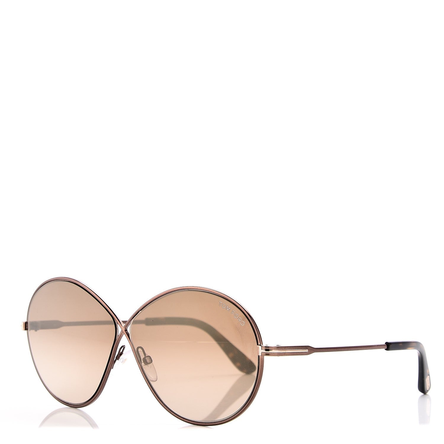 Tom Ford Rania Oval Sunglasses TF564 Brown 1 of 7