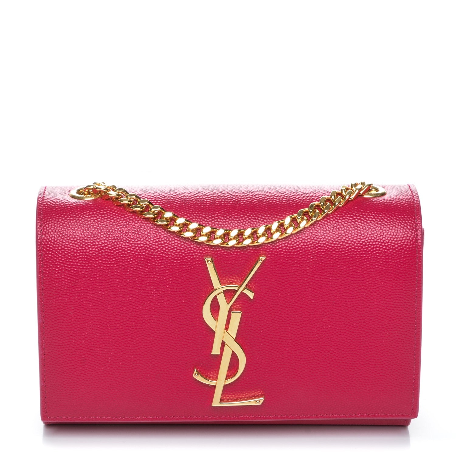 Saint Laurent Grain De Poudre Small Monogram Kate Satchel Bubblegum 1 of 6