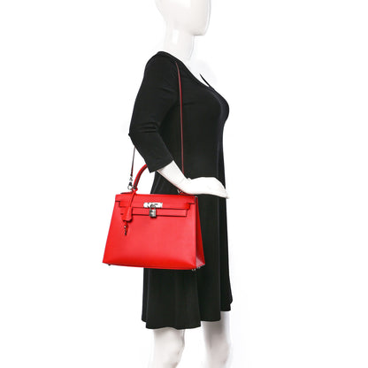 Hermes Epsom Kelly Sellier 28 Rouge de Coeur 2 of 11