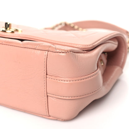 Chanel Crumpled Glazed Lambskin Quilted Small Flap Pink 10 of 11