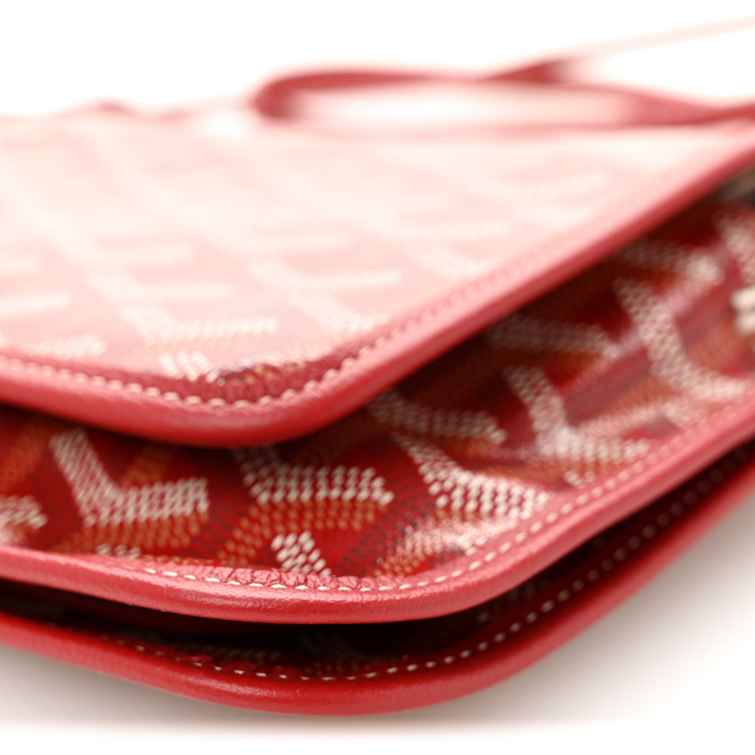 Goyard Goyardine Plumet Wallet Clutch Red 10 of 10