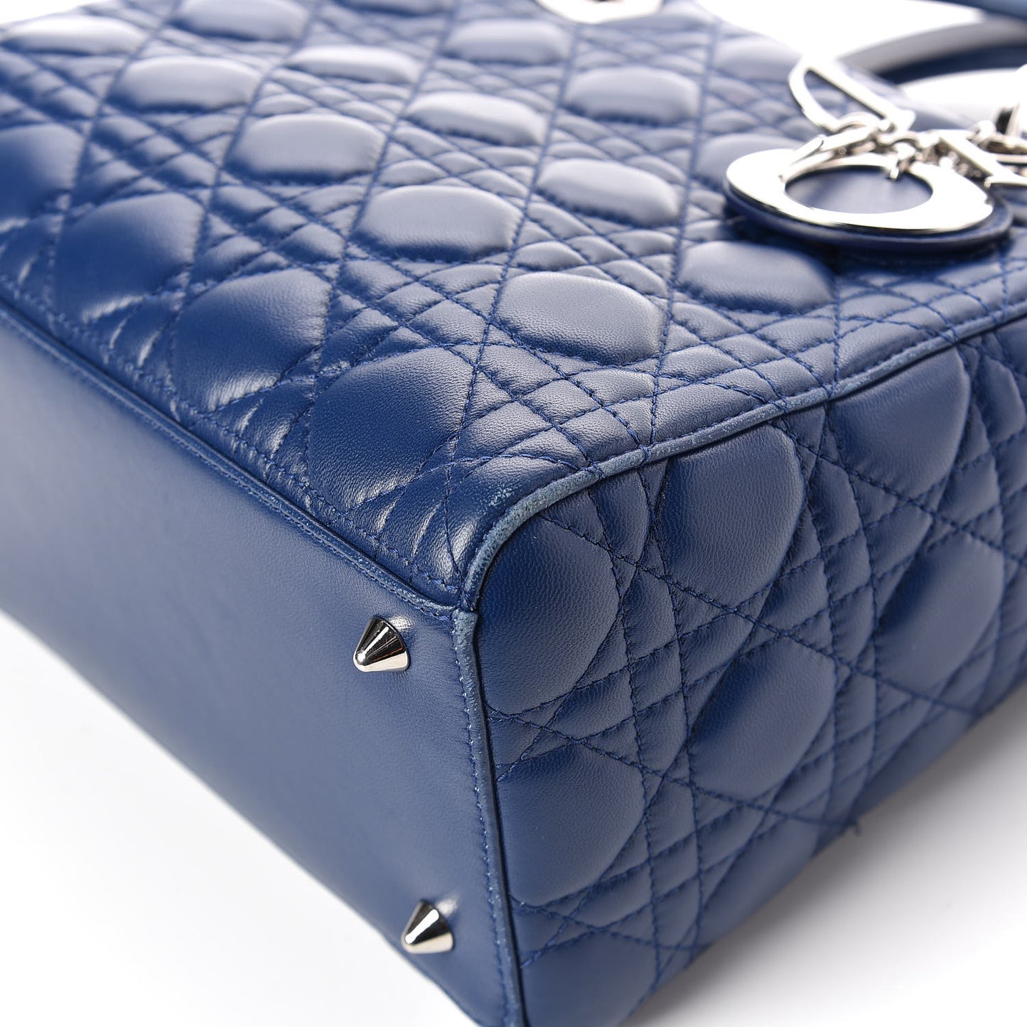 Lambskin Cannage Medium Lady Dior Navy