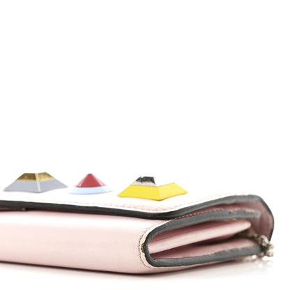 Fendi Vitello Liberty Studded Continental Wallet On Chain Peonia Multicolor 11 of 16