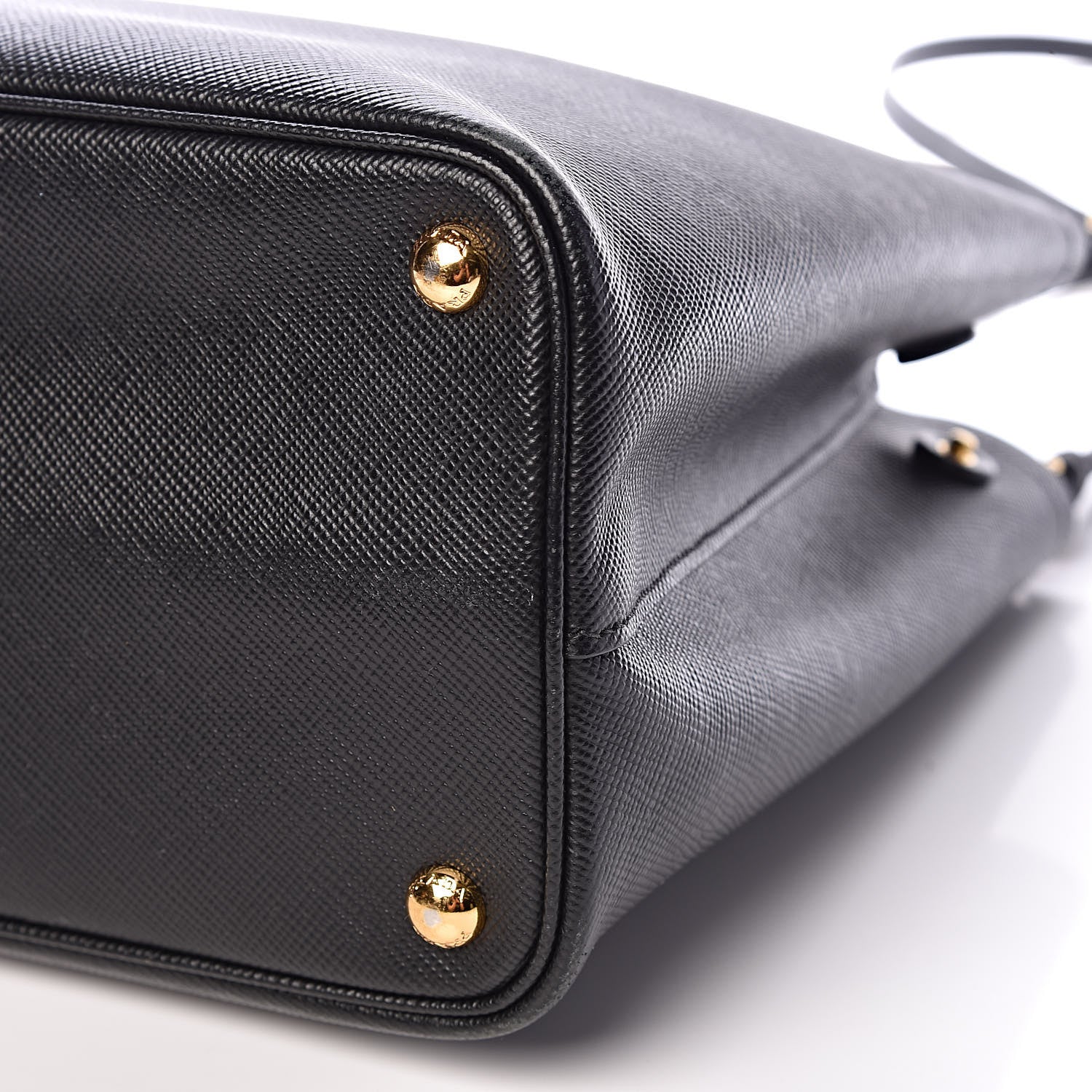 Prada Saffiano Cuir Medium Double Bag Black Fuoco 16 of 18