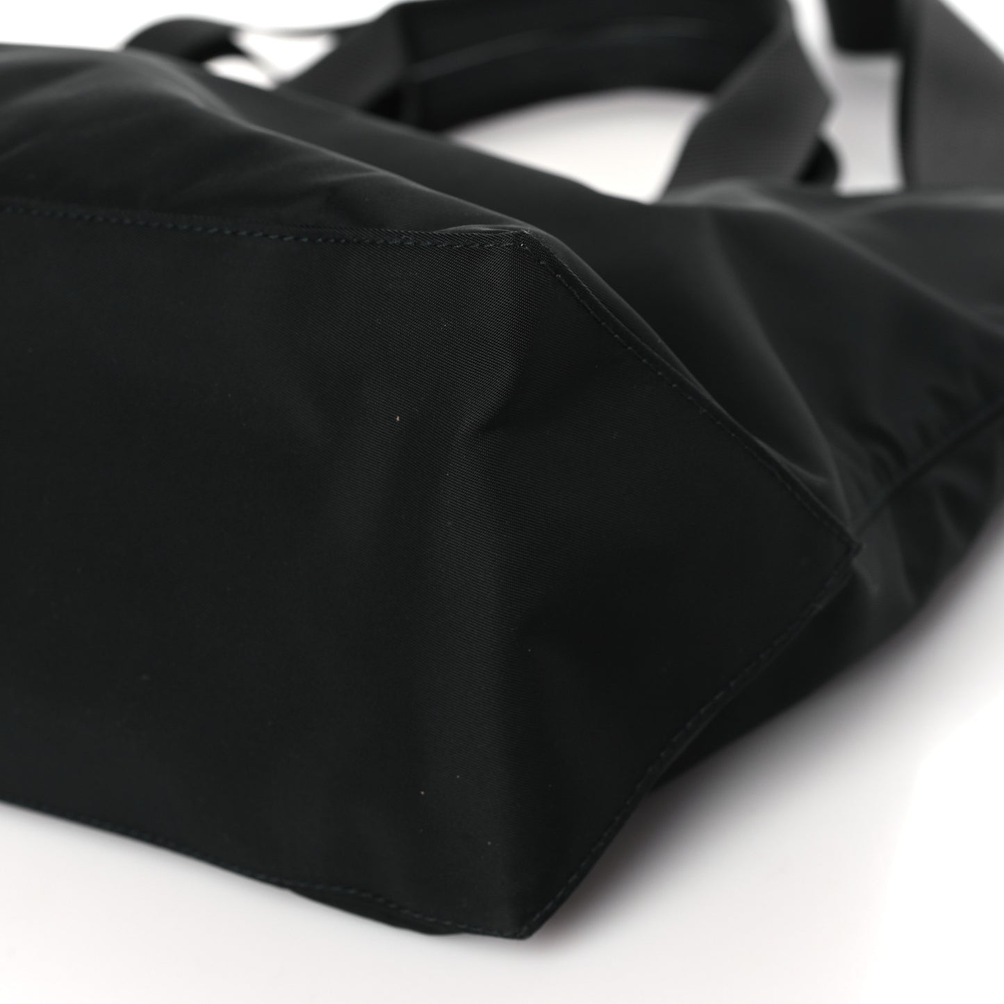 Nylon Vela East West Shopper Tote Black