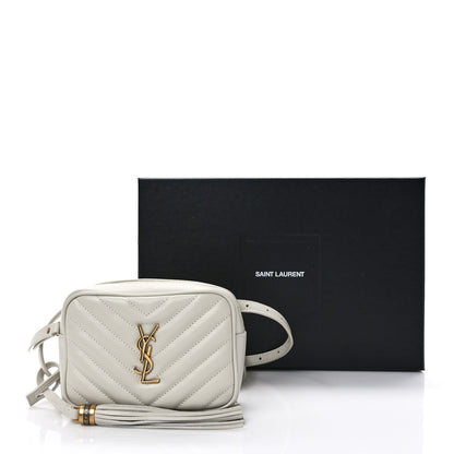 Saint Laurent Calfskin Matelasse Monogram Lou Belt Bag Ivory 11 of 11