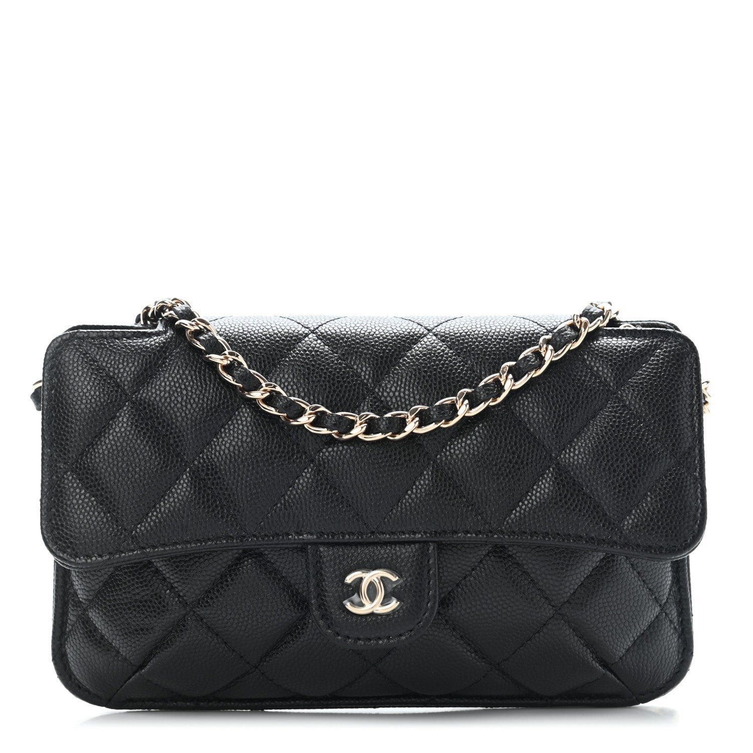 Chanel Caviar Fabric Graffiti Foldable Tote Bag With Chain Black Multicolor 1 of 12