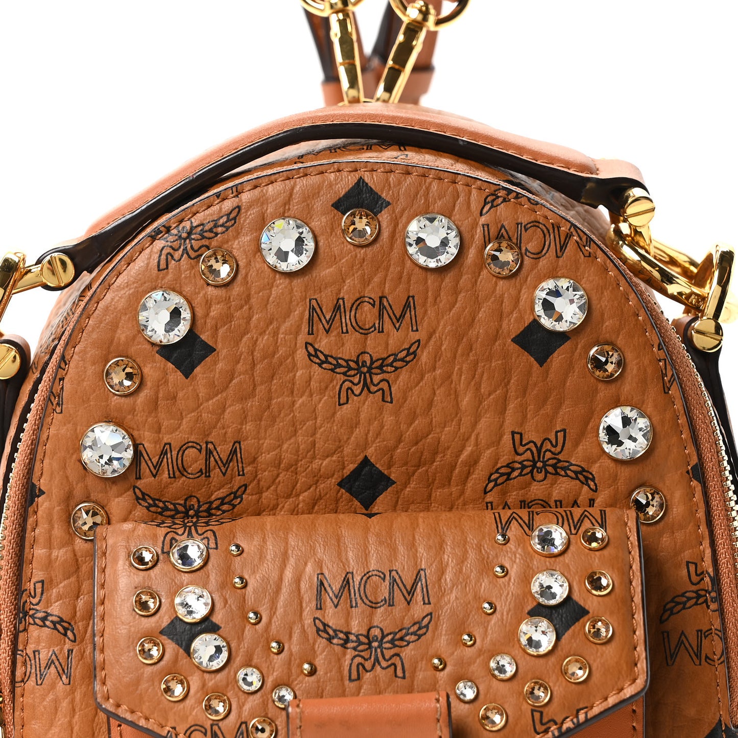 Vistetos Crystal X-Mini Patricia Backpack Cognac