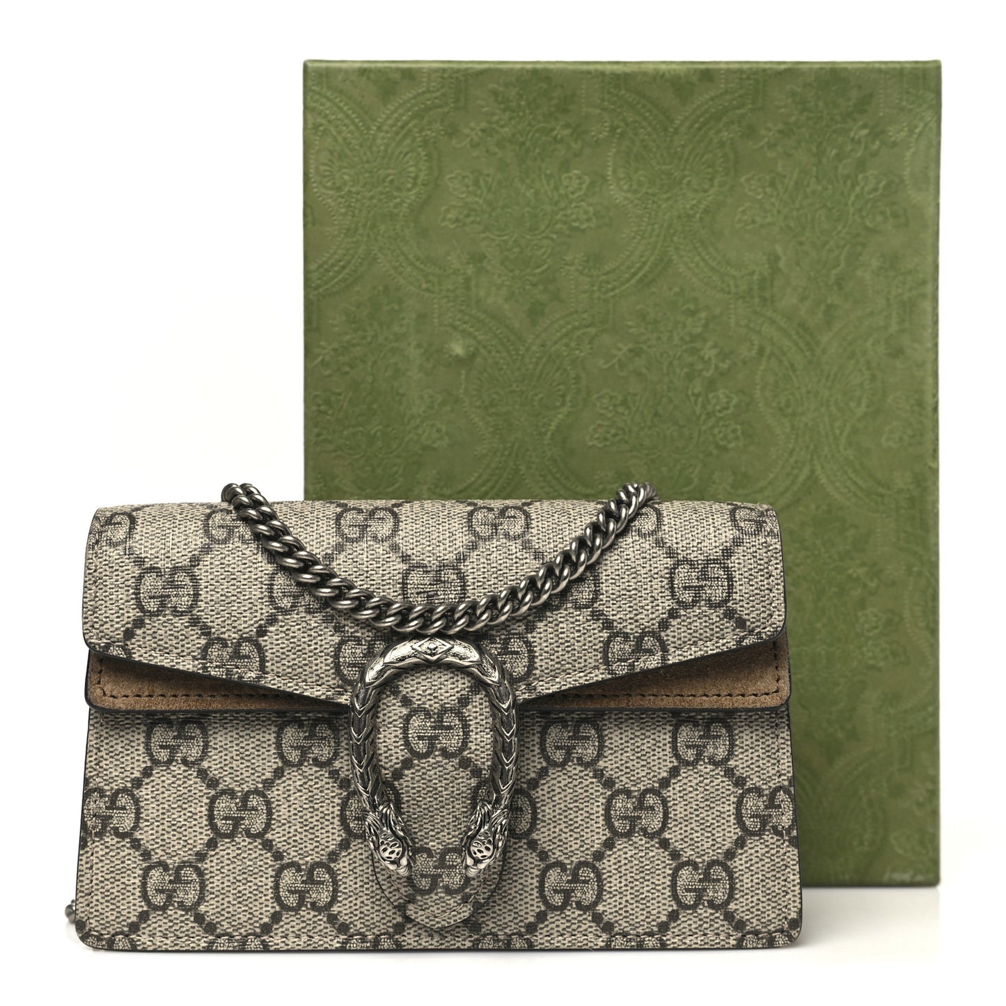 GG Supreme Monogram Super Mini Dionysus Shoulder Bag Taupe