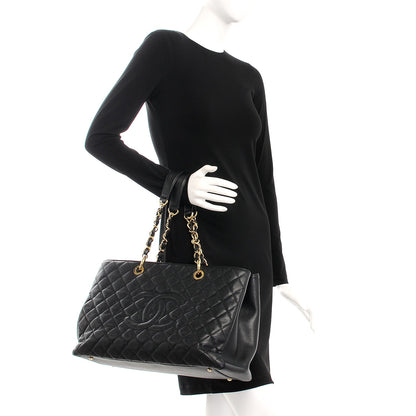 Chanel Caviar Quilted XL Grand Shopping Tote GST Black 2 of 14