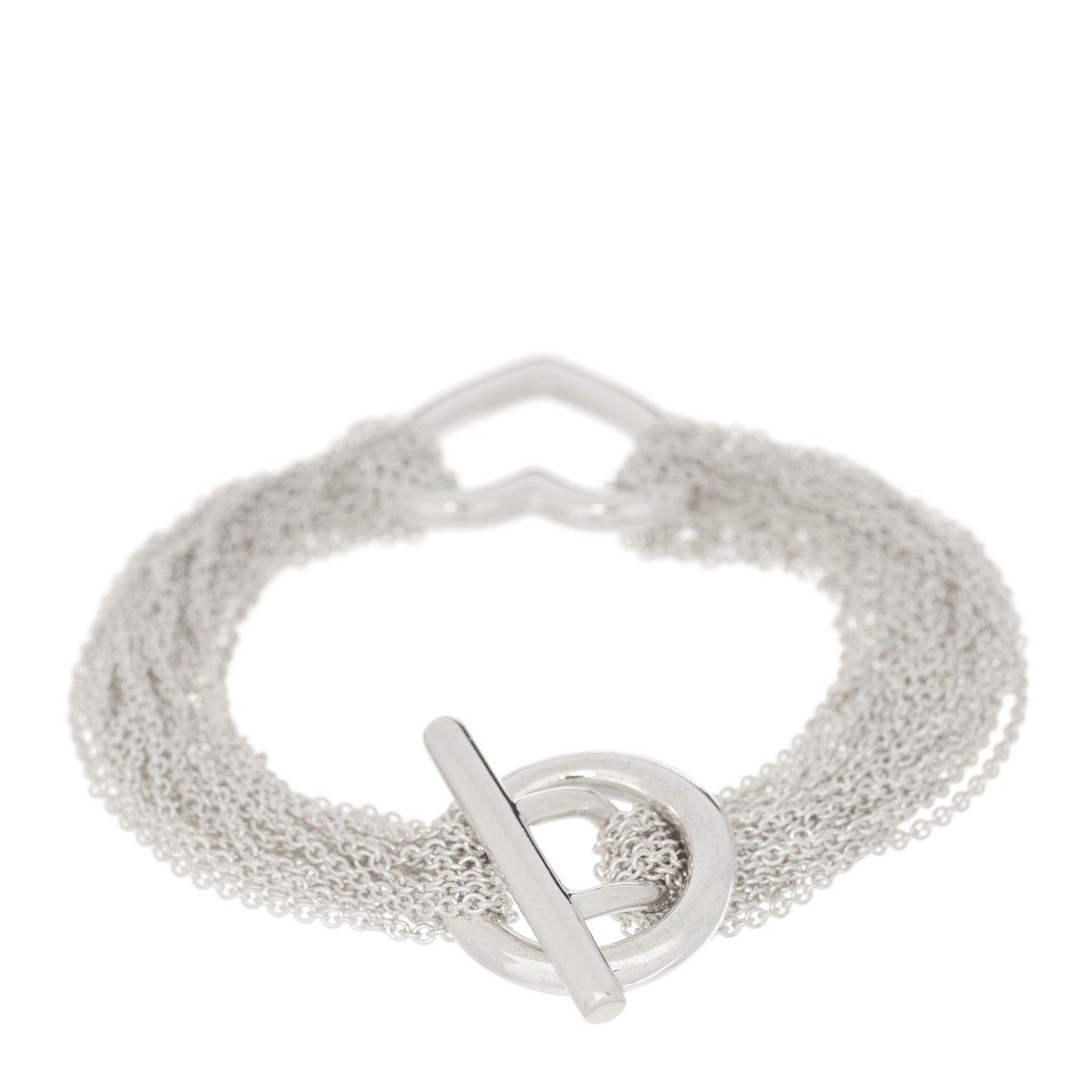 Sterling Silver Heart Mesh Bracelet
