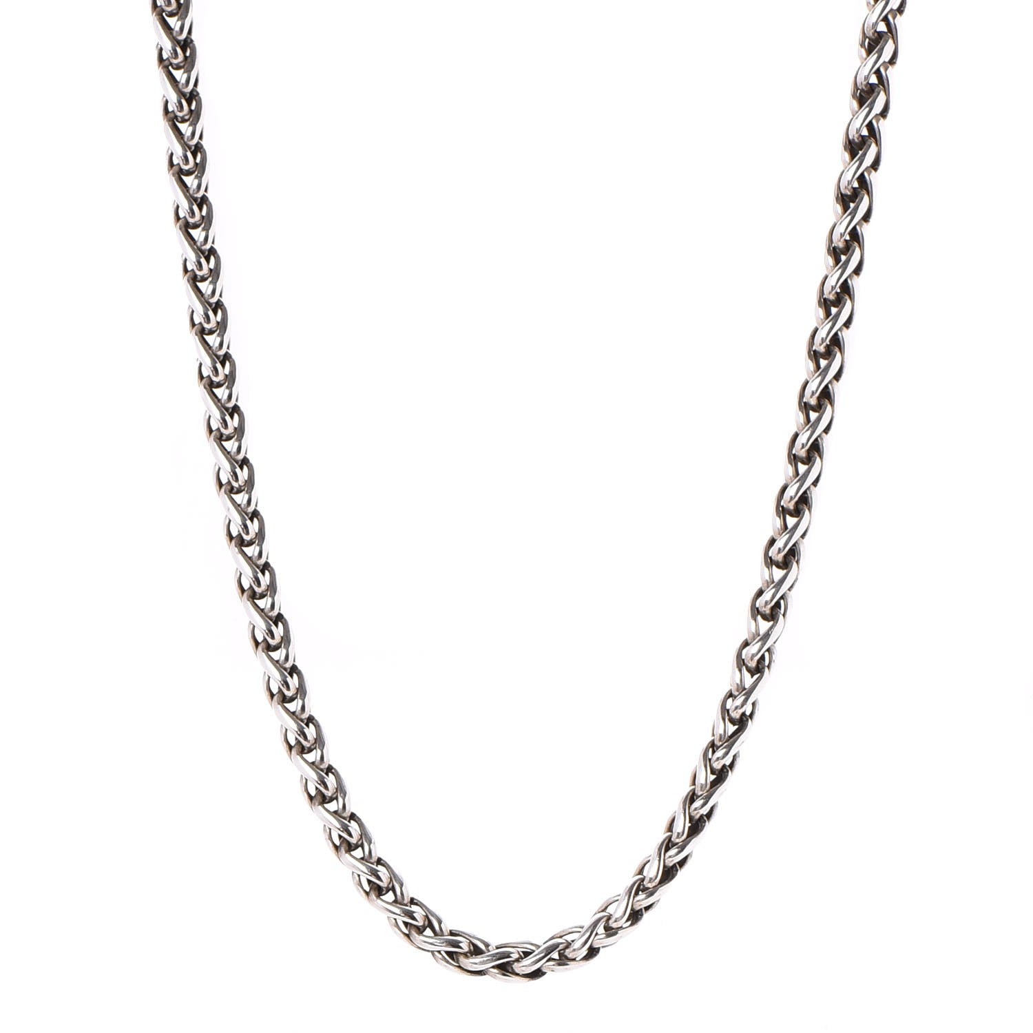 David Yurman Sterling Silver Medium 14k Gold 6mm Wheat Chain Necklace 1 of 5