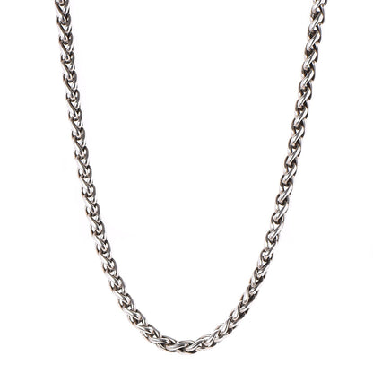 David Yurman Sterling Silver Medium 14k Gold 6mm Wheat Chain Necklace 1 of 5