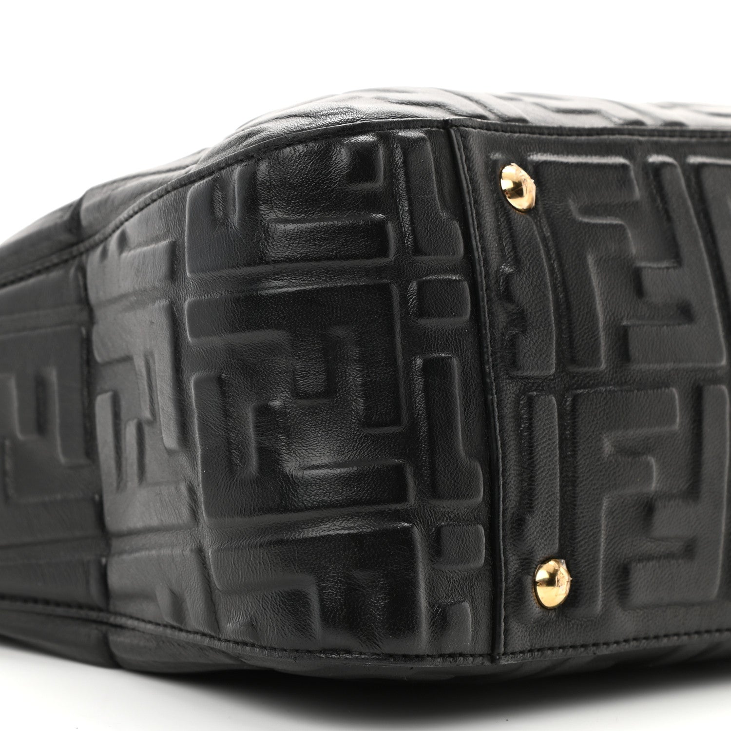 Fendi Nappa FF 1974 Embossed Medium FF Tote Black 9 of 10