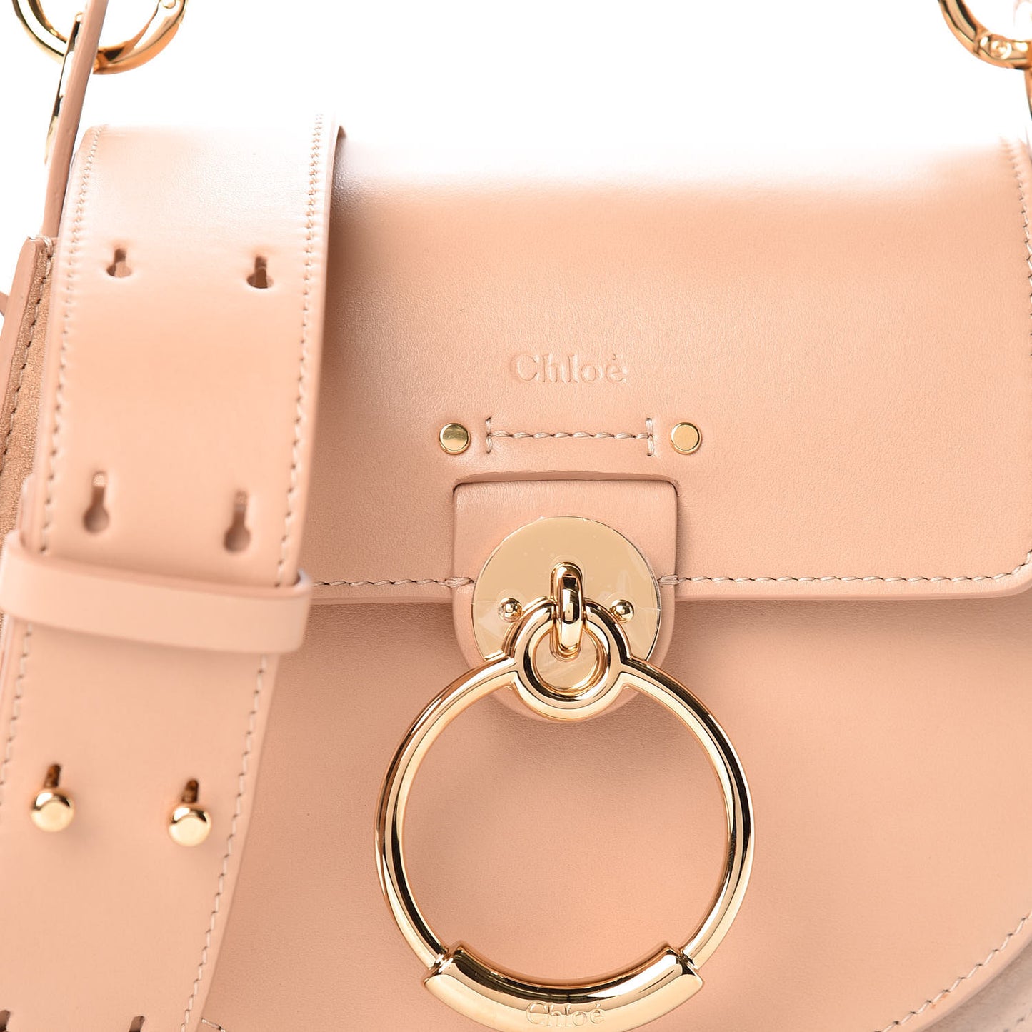 Calfskin Small Tess Bag Biscuit Pink