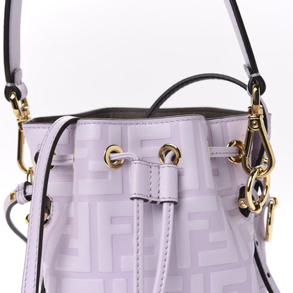 Fendi Vitello Termosport F is Fendi FF 1974 Embossed Mini Mon Tresor Bucket Bag Anemone 11 of 11